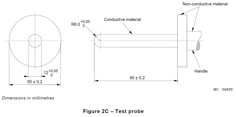 IEC62368 钝头试具(5.3.2、5.4.10.1、图V.3)AG368FV3(图2)