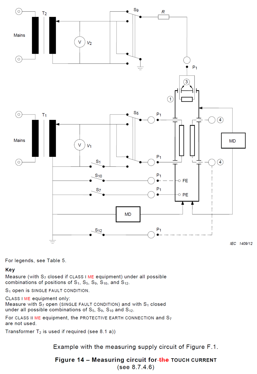 IEC60601-1 接触电流测试电路(8.7.4.6、图14)AG601F14(图1)